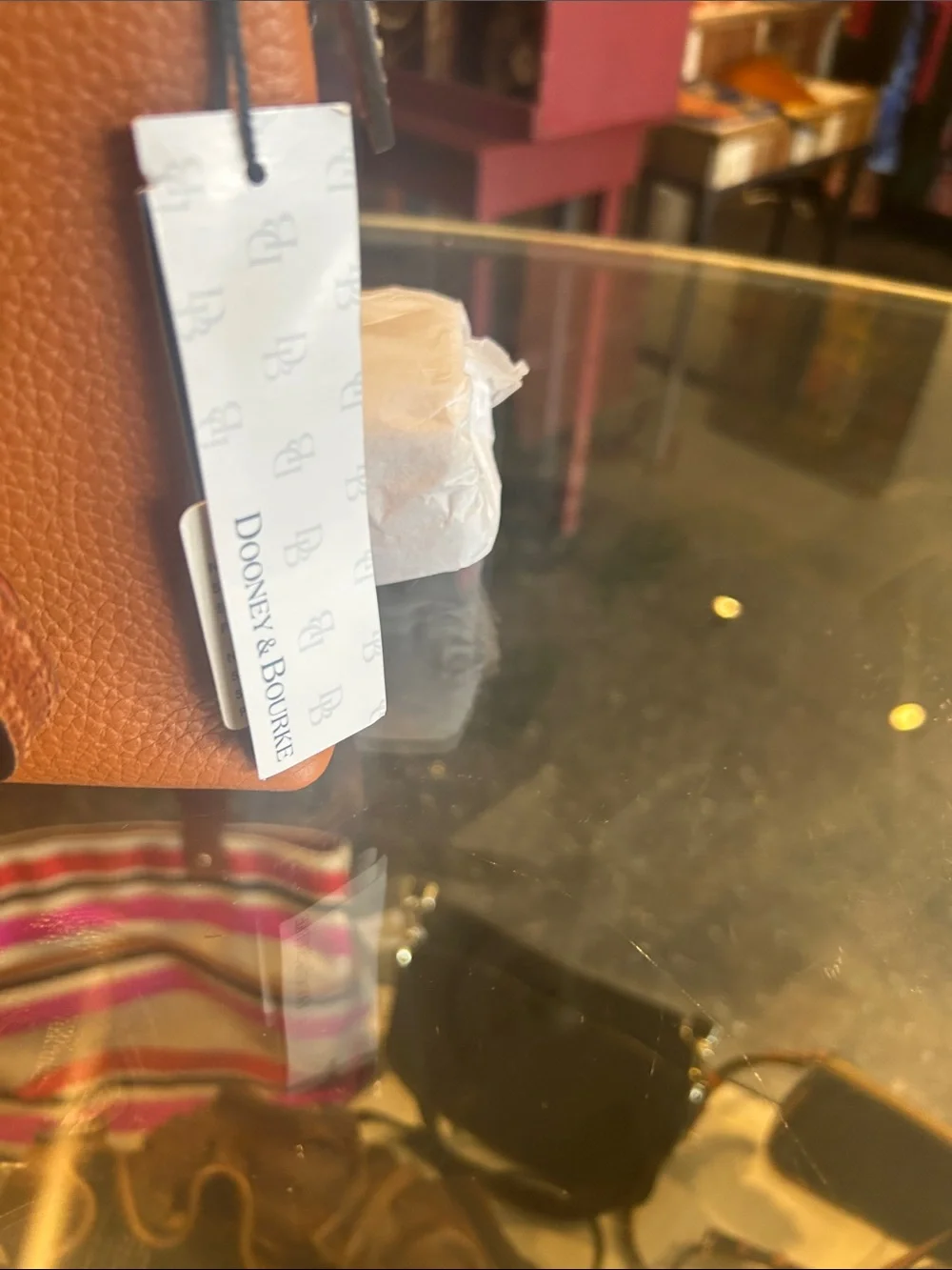 Dooney & Bourke Pebbled Leather Crossbody in Brown with Gold Hardware